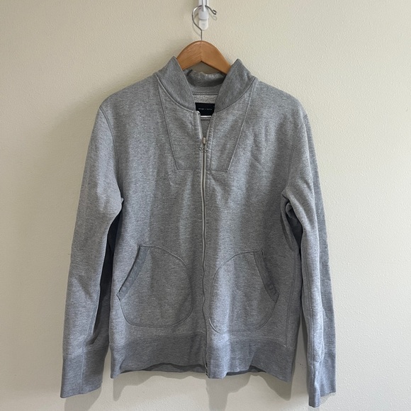 Wings + Horns Men's Gray Zip-Up Bomber Sweater Size XL - Picture 1 of 4